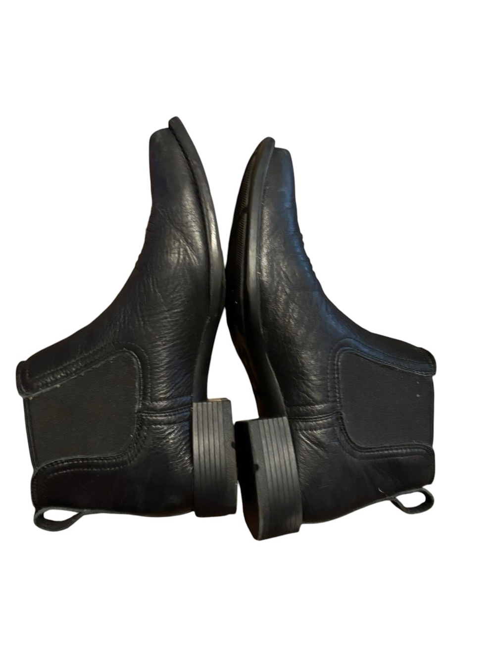 Ariat Booker Ultra Leather Western Chelsea Boots Square Toe Black -Men’s 10 D - Picture 6 of 15